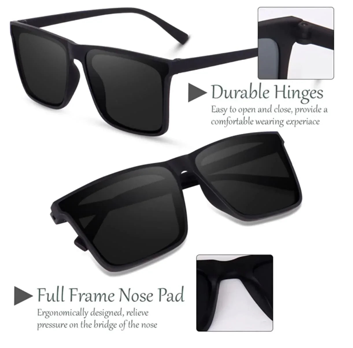 Liviq Phantom Men's Square Sunglasses with Free Cleansing Spray @499