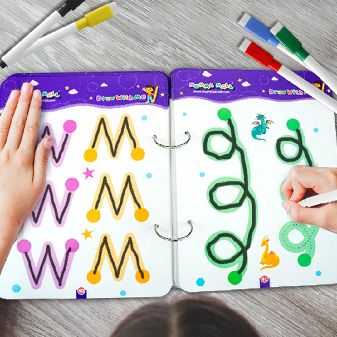 50% OFF - 68 Pages Reusable Tracing Line book to improve HAND WRITING For kids + (FREE Learning 2000+ pages PDF worksheet for kids📚 )
